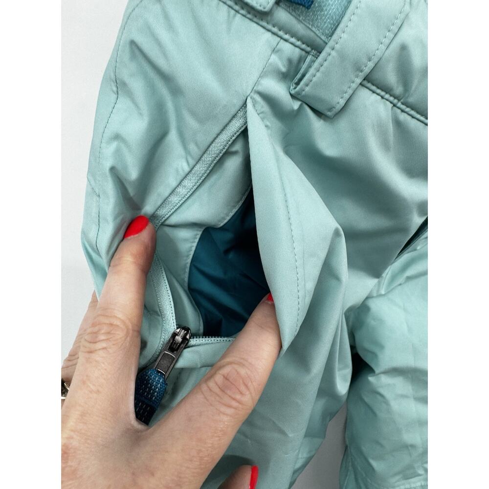 Patagonia Youth Powder Town Pants Skiff Blue Size Medium 10 Light Blue Snow Ski - Picture 3 of 16